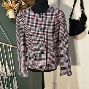 Talbots Plaid Jacket Size 4 Business Casual